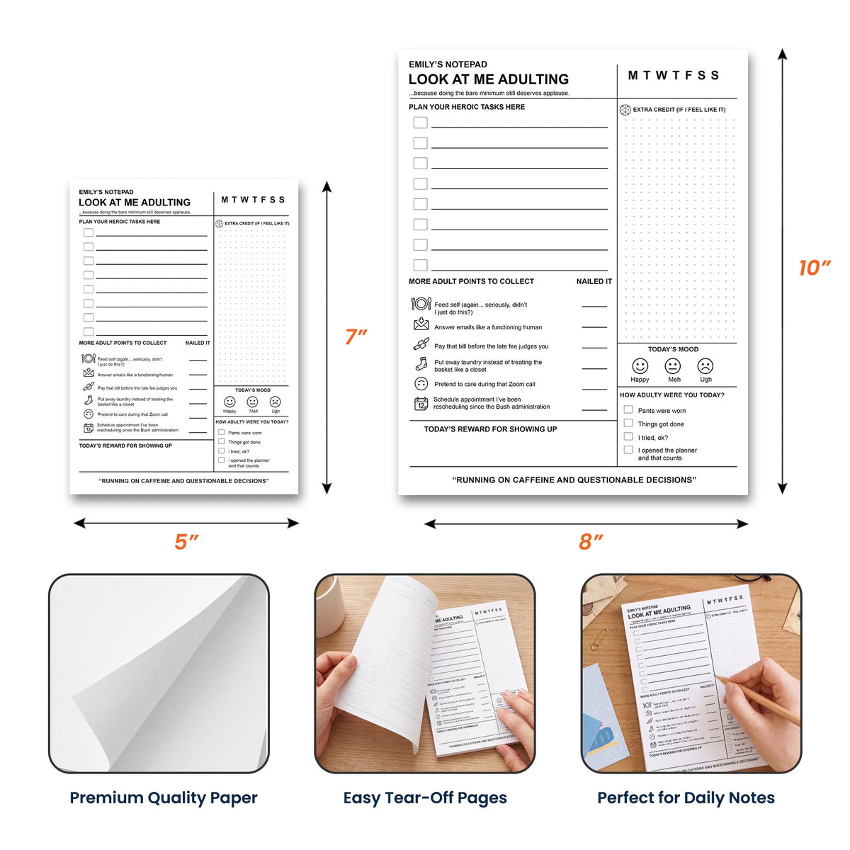 Funny Note For Coworkers, Self Gifts, Christmas Bulk Gifts - Personalized Notepad